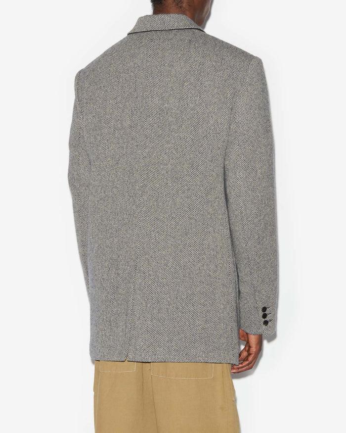 Isabel Marant Veste Fahar Homme Noir Et écru