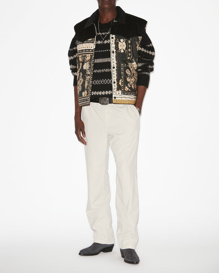 isabel marant VESTE GLEN Homme noir-ocre