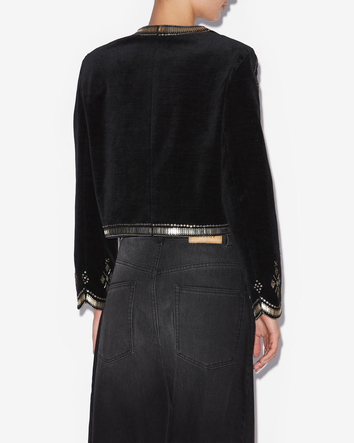 Isabel Marant VESTE HADY Femme Noir Et Argenté