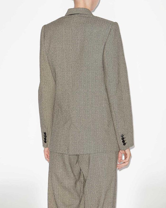 Isabel Marant VESTE IRMA Femme Noir Et écru