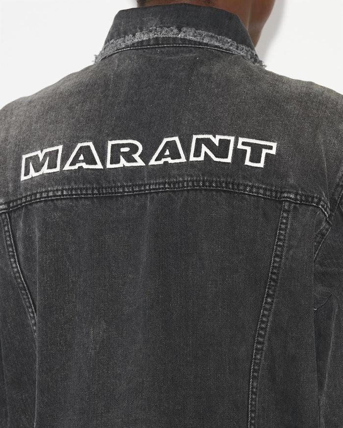 Isabel Marant Veste Jango Homme Noir Délavé