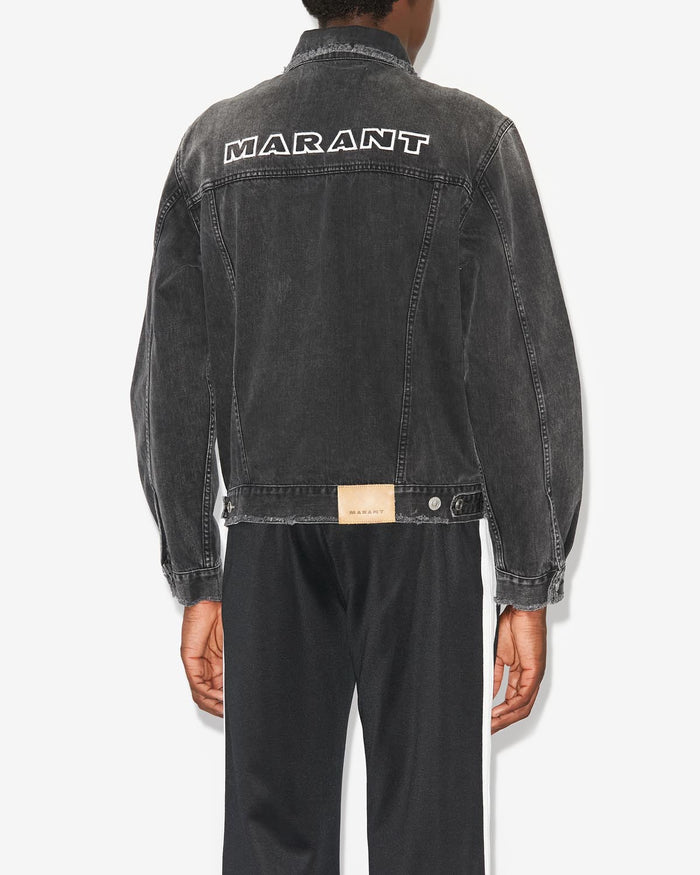 Isabel Marant Veste Jango Homme Noir Délavé