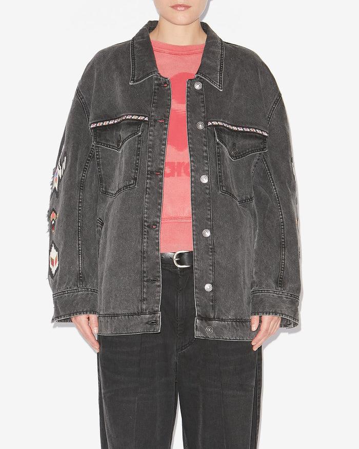 Isabel Marant VESTE MANONA Femme Gris Foncé