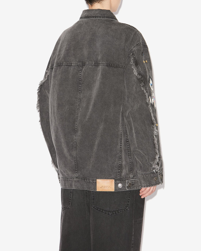 Isabel Marant VESTE MANONA Femme Gris Foncé