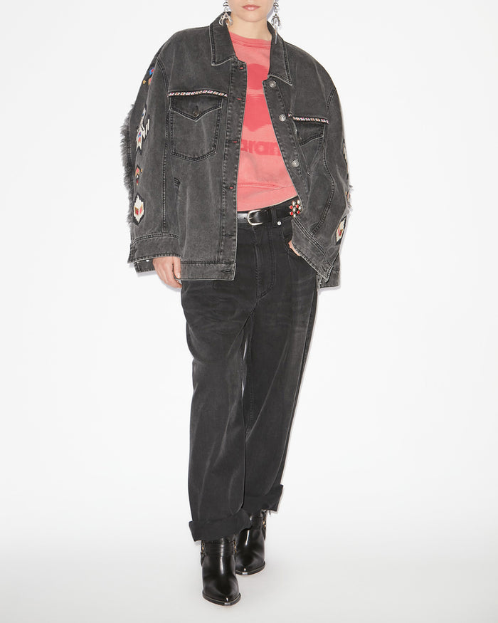 isabel marant VESTE MANONA Femme gris foncé