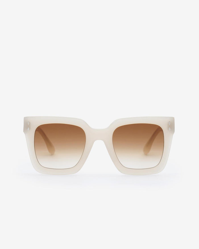 Isabel Marant Lunettes De Soleil Ekly Femme Ivoire-marron