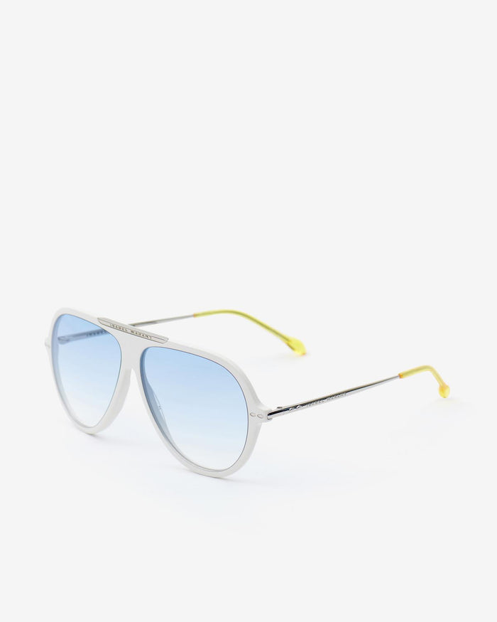 Isabel Marant Lunettes De Soleil Hera Femme Ivoire-azur