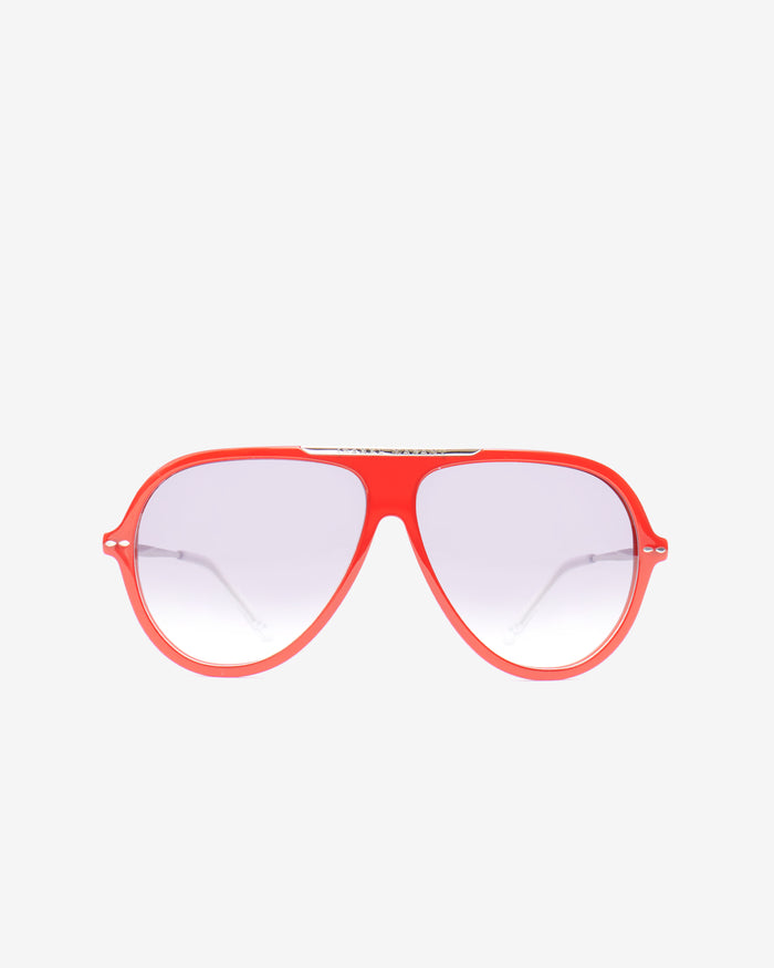 isabel marant Lunettes De Soleil Hera Femme rouge argenté-gris foncé