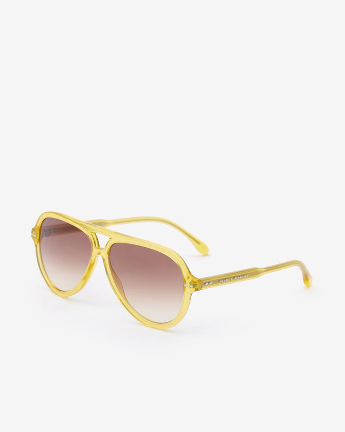 Isabel Marant Lunettes De Soleil Naya Femme Miel Opal-marron