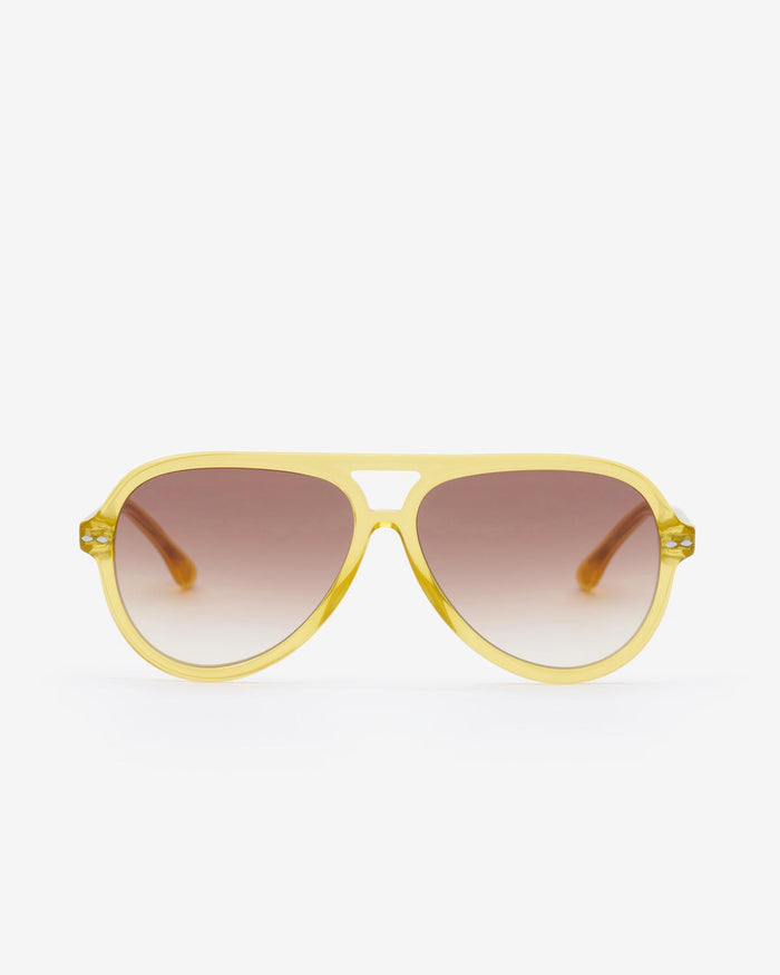 Isabel Marant Lunettes De Soleil Naya Femme Miel Opal-marron