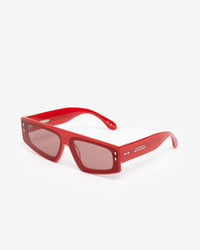 Isabel Marant Lunettes De Soleil Zoomy Femme Rouge-bordeaux