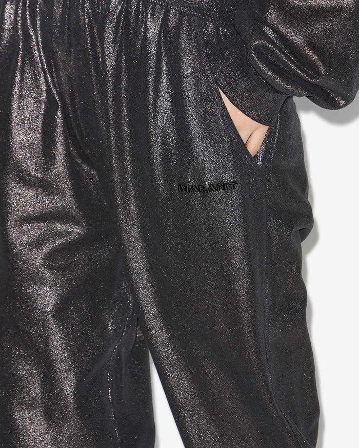 Isabel Marant Pantalon Prunelia Femme Noir Métallique