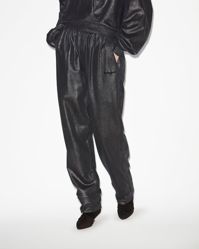 Isabel Marant Pantalon Prunelia Femme Noir Métallique