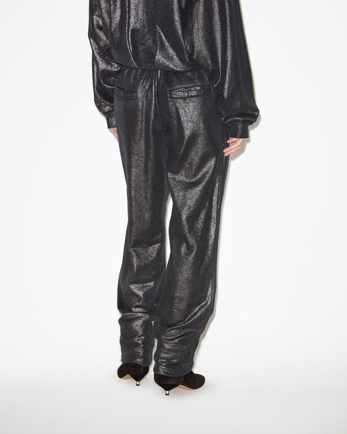 Isabel Marant Pantalon Prunelia Femme Noir Métallique