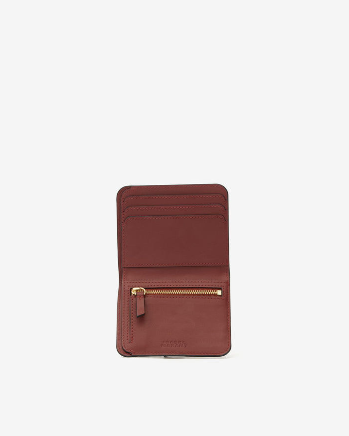 Isabel Marant PETITE MAROQUINERIE WALLET LEATHER Femme Bordeaux