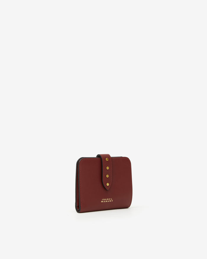 Isabel Marant PETITE MAROQUINERIE WALLET LEATHER Femme Bordeaux