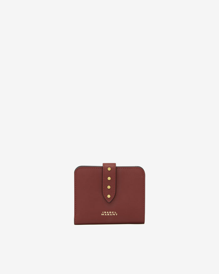 isabel marant PETITE MAROQUINERIE WALLET LEATHER Femme bordeaux