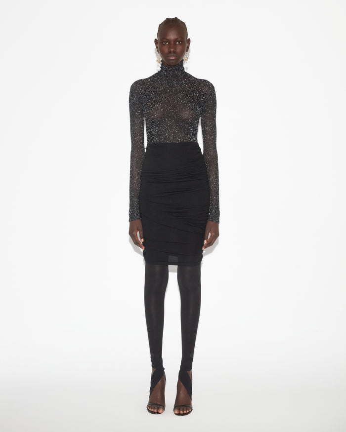 Isabel Marant Pull à Col Roulé IZZI Femme Noir Et Argenté