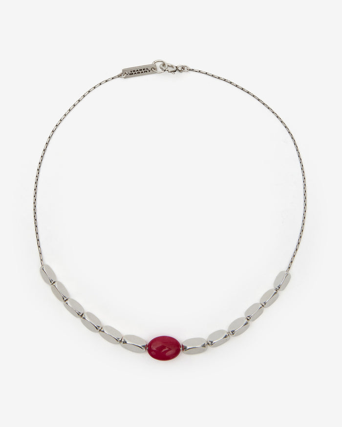 isabel marant RAS DU COU LEOTIE Femme rose fuschia et argenté