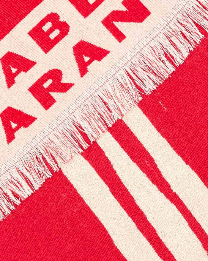Isabel Marant SERVIETTE MARATEA Femme écru Et Rouge