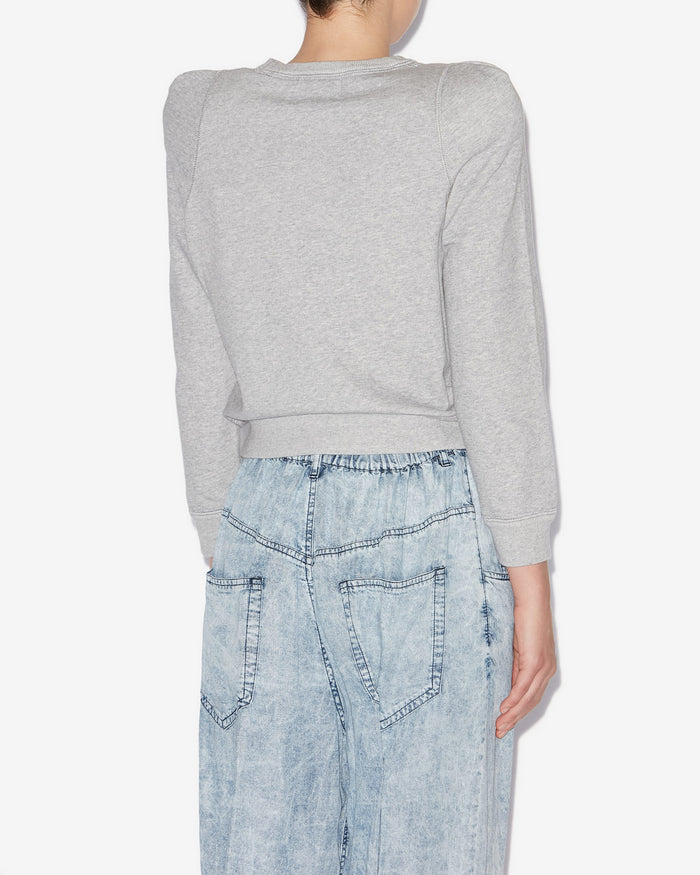 Isabel Marant Sweat Shirt Prissa à Logo Femme Gris-bleu Glacier