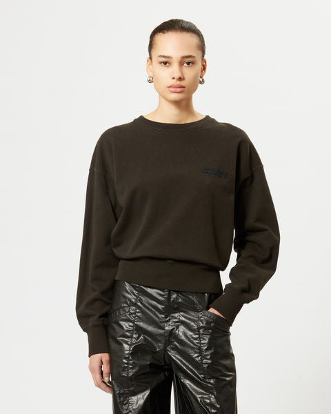 Isabel Marant Sweatshirt À Logo Shad Femme Noir Délavé