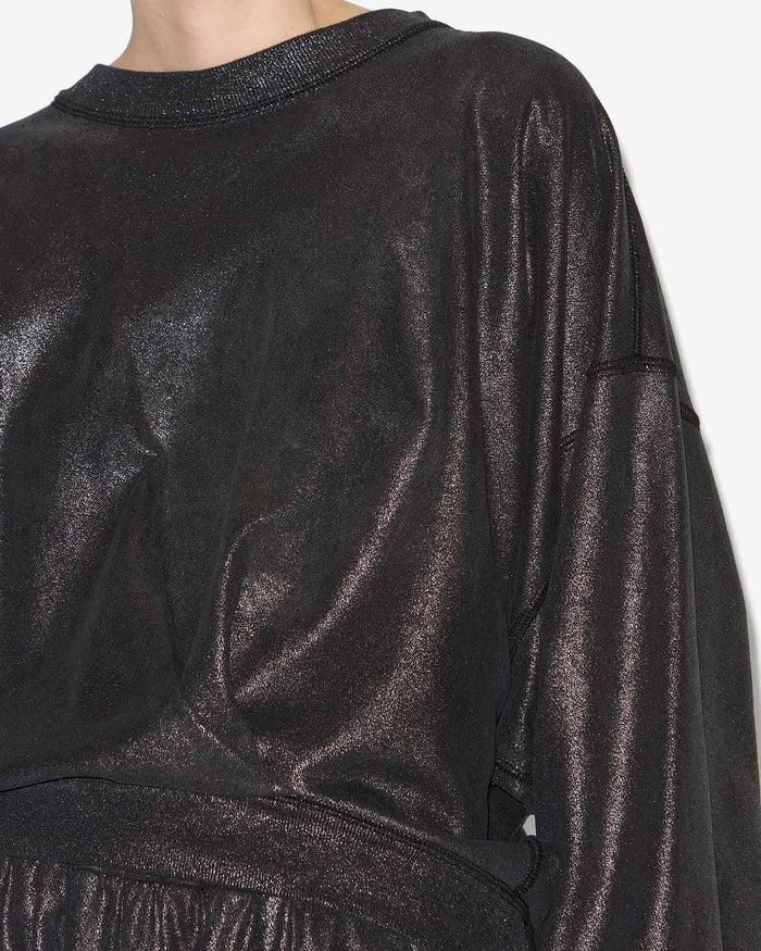 Isabel Marant Sweatshirt Paulia Femme Noir Métallique