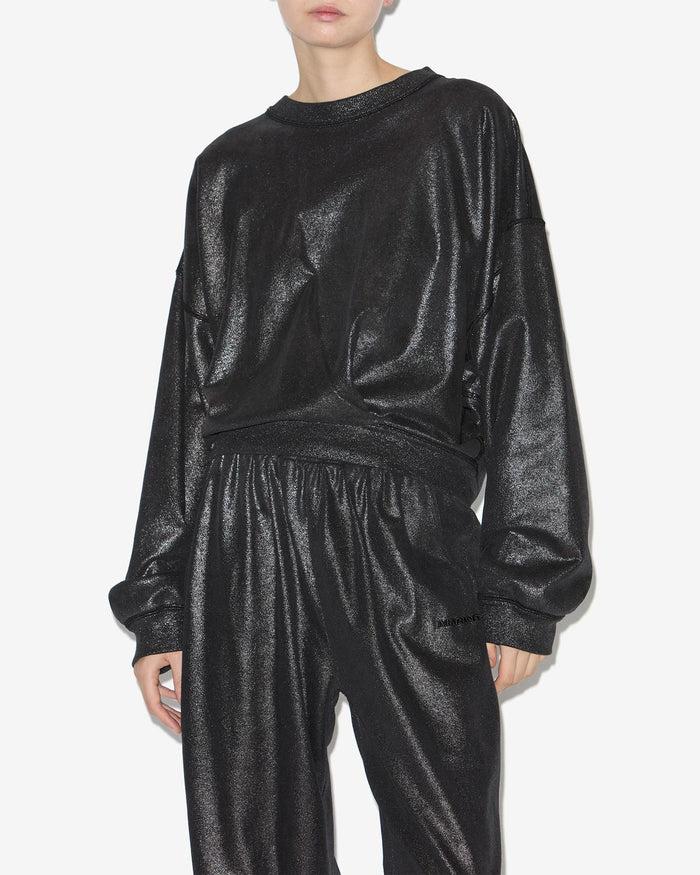 Isabel Marant Sweatshirt Paulia Femme Noir Métallique