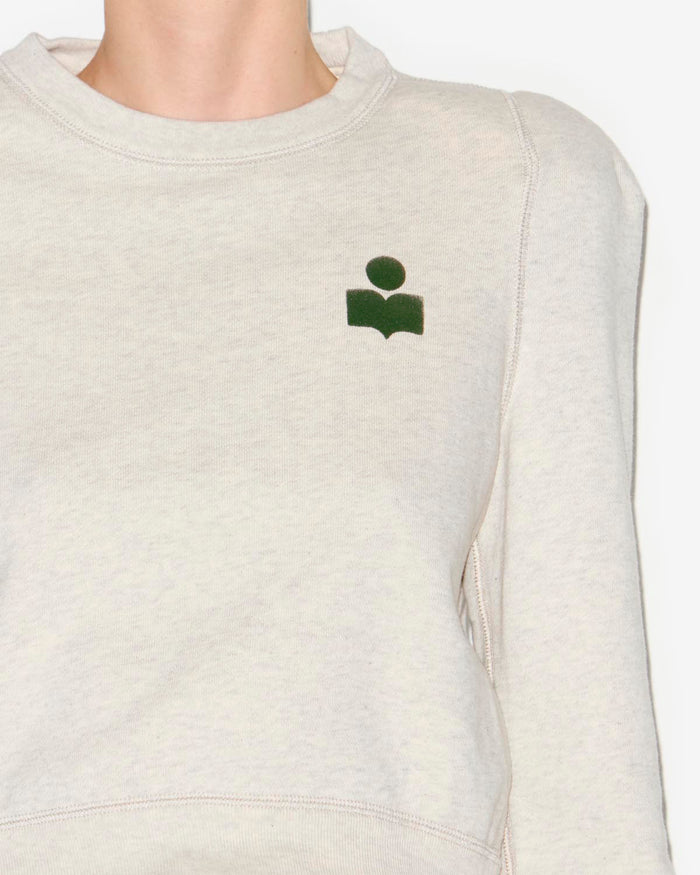 Isabel Marant Sweatshirt Prissa à Logo Femme écru-kaki