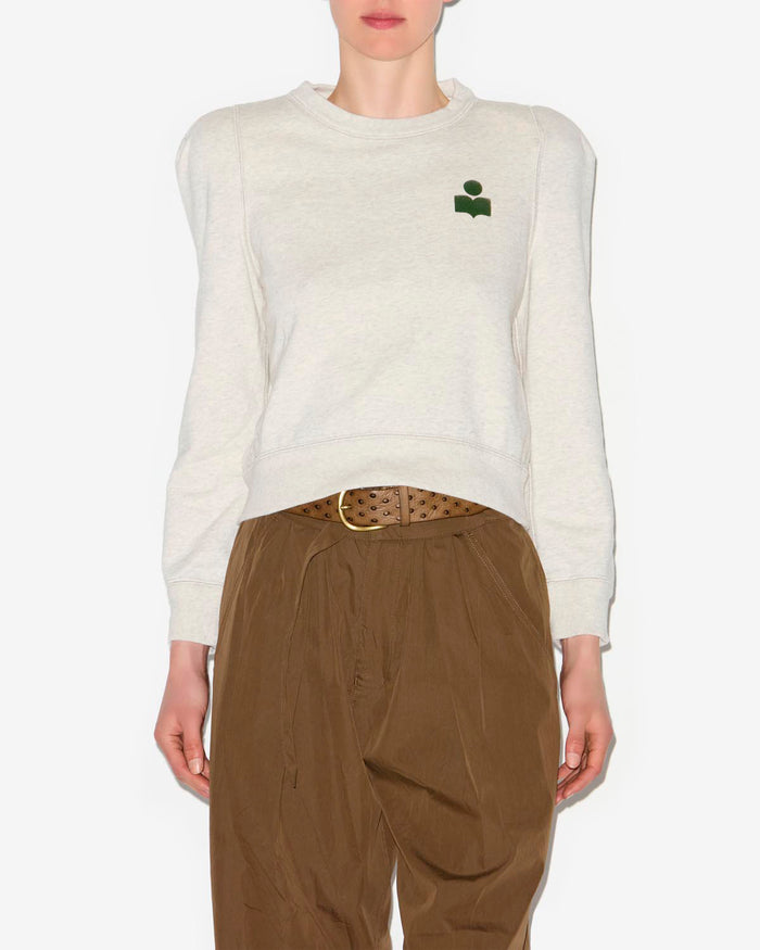 Isabel Marant Sweatshirt Prissa à Logo Femme écru-kaki