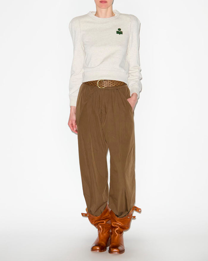 isabel marant Sweatshirt Prissa à logo Femme écru-kaki