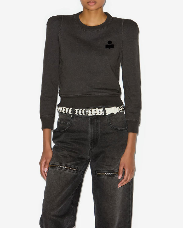 Isabel Marant Sweatshirt Prissa à Logo Femme Noir Délavé