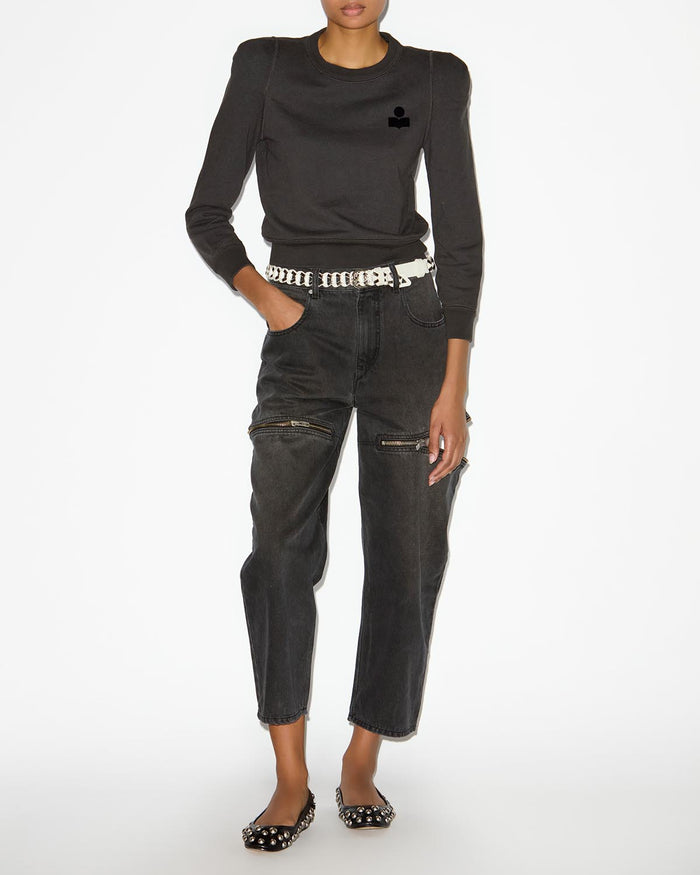 isabel marant Sweatshirt Prissa à logo Femme noir délavé