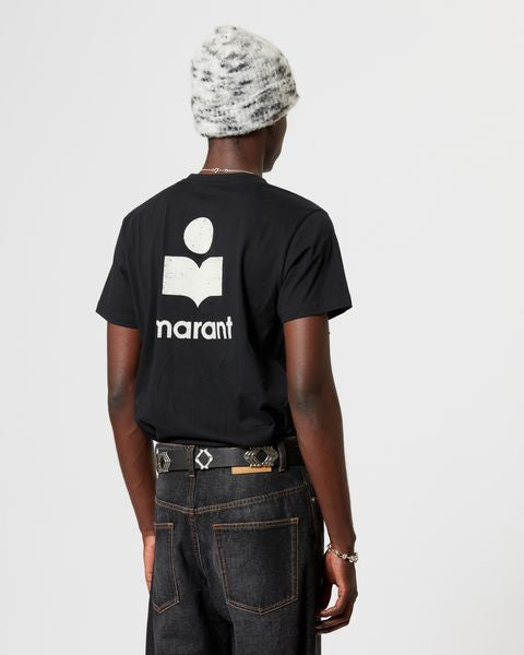 Isabel Marant T-Shirt Et Logo Zafferh Homme Noir Et écru