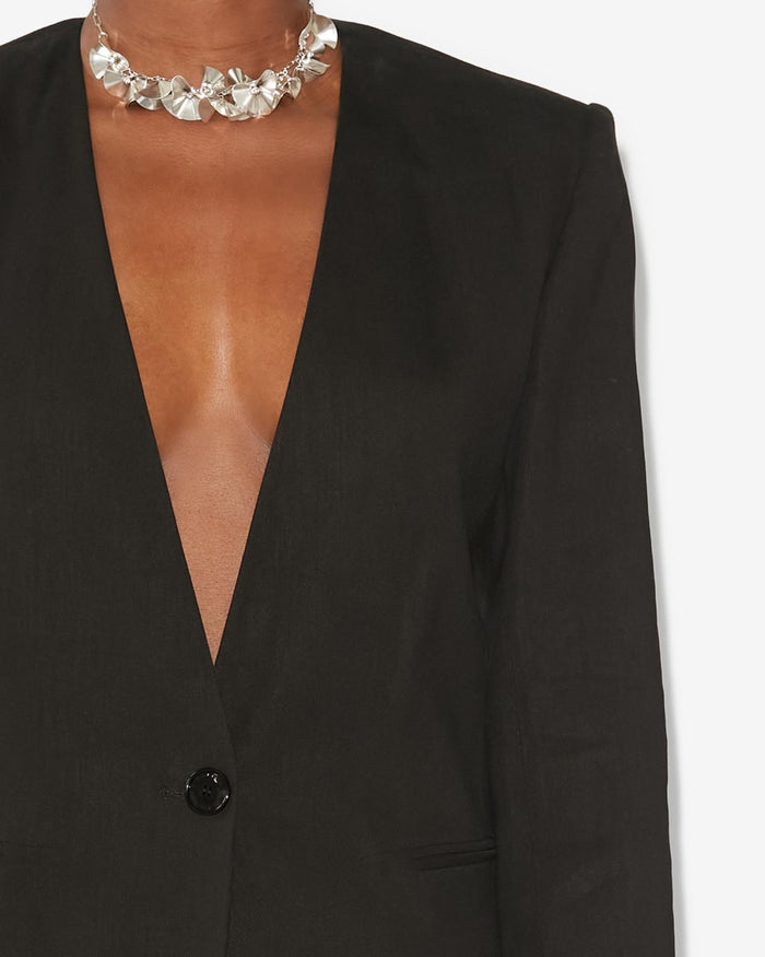 Isabel Marant Veste En Chanvre Uni MANZIL Femme Noir