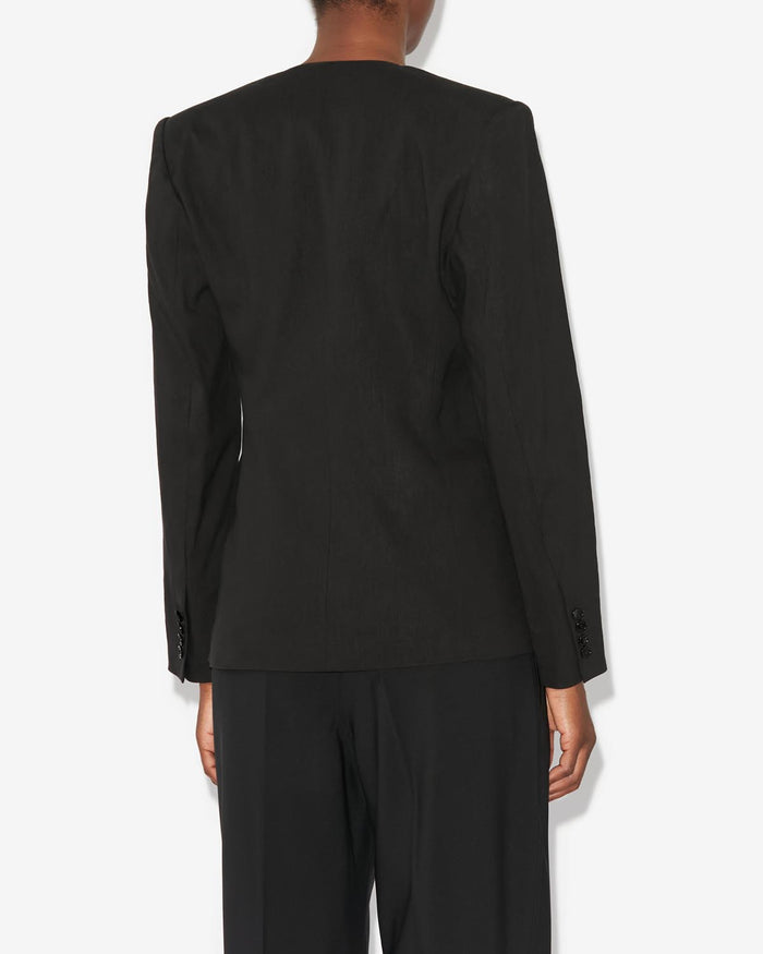 Isabel Marant Veste En Chanvre Uni MANZIL Femme Noir