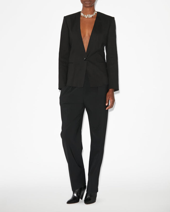 isabel marant Veste en chanvre uni MANZIL Femme noir