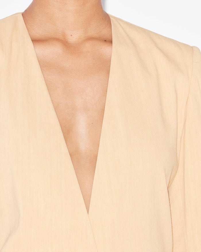 Isabel Marant Veste En Chanvre Uni MANZIL Femme Paille