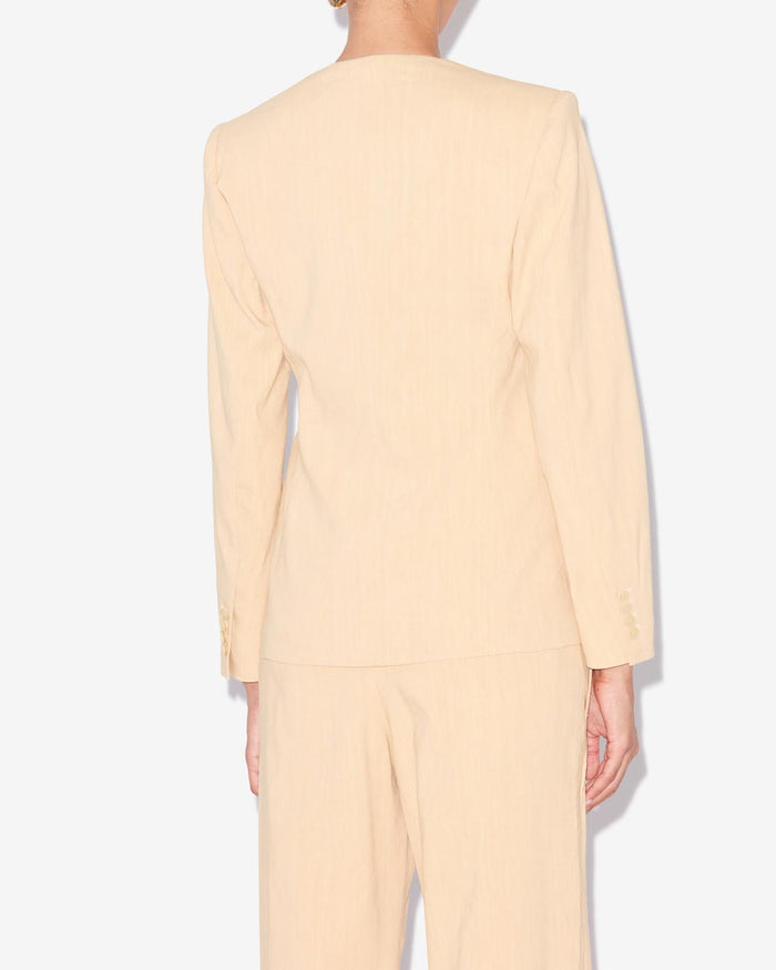 Isabel Marant Veste En Chanvre Uni MANZIL Femme Paille
