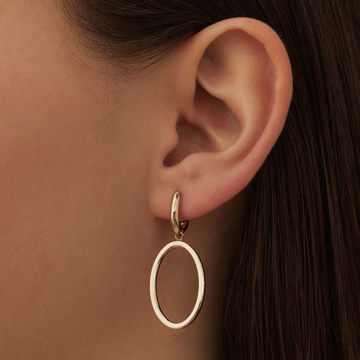 Isabel Bernard Aidee Annette Boucles D'oreilles Pendantes à Maillons En Or 14 Carats