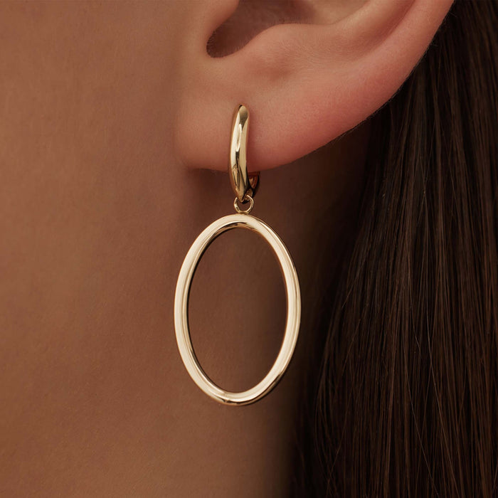 Isabel Bernard Aidee Annette Boucles D'oreilles Pendantes à Maillons En Or 14 Carats