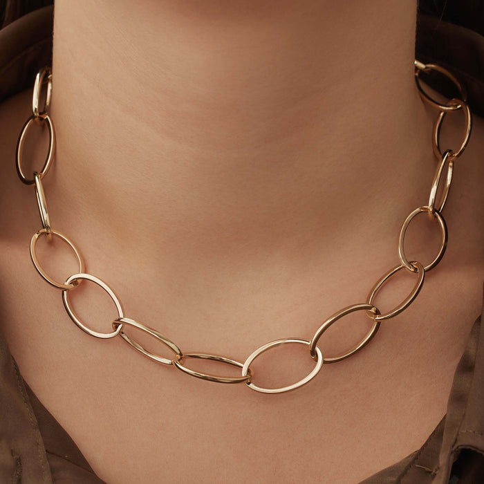 Isabel Bernard Aidee Annette Collier à Maillons En Or 14 Carats