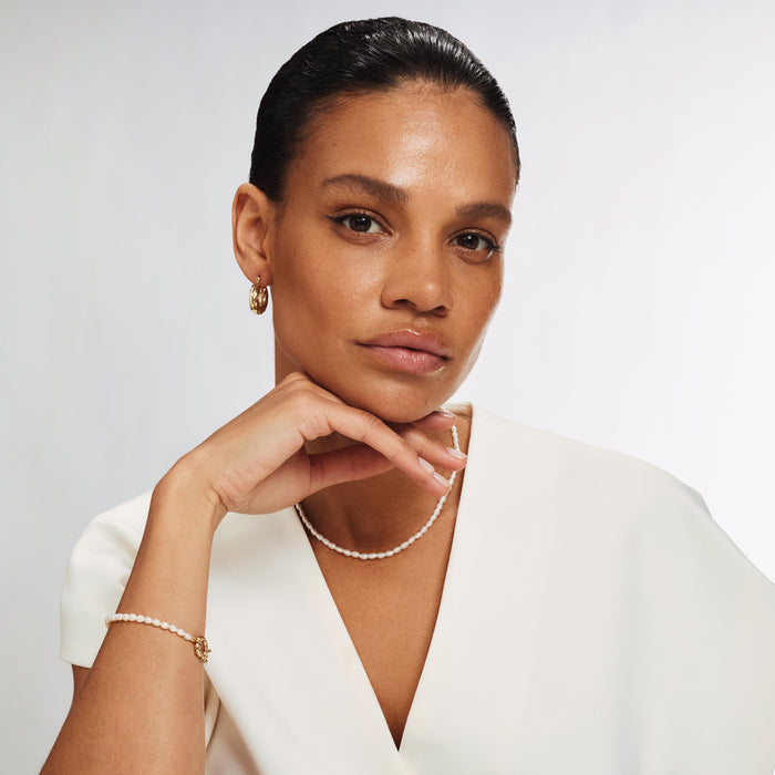 Isabel Bernard Aidee Marissa Collier En Or 14 Carats Avec Perles D'eau Douce