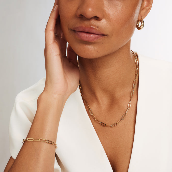 Isabel Bernard Aidee Odile Collier à Maillons En Or 14 Carats