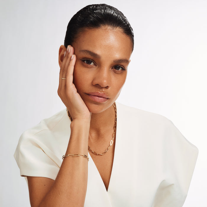 Isabel Bernard Aidee Odile Collier à Maillons En Or 14 Carats