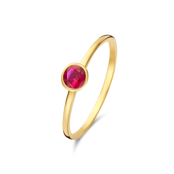 isabel bernard Baguette Roux bague en or 14 carats avec rouge zircone