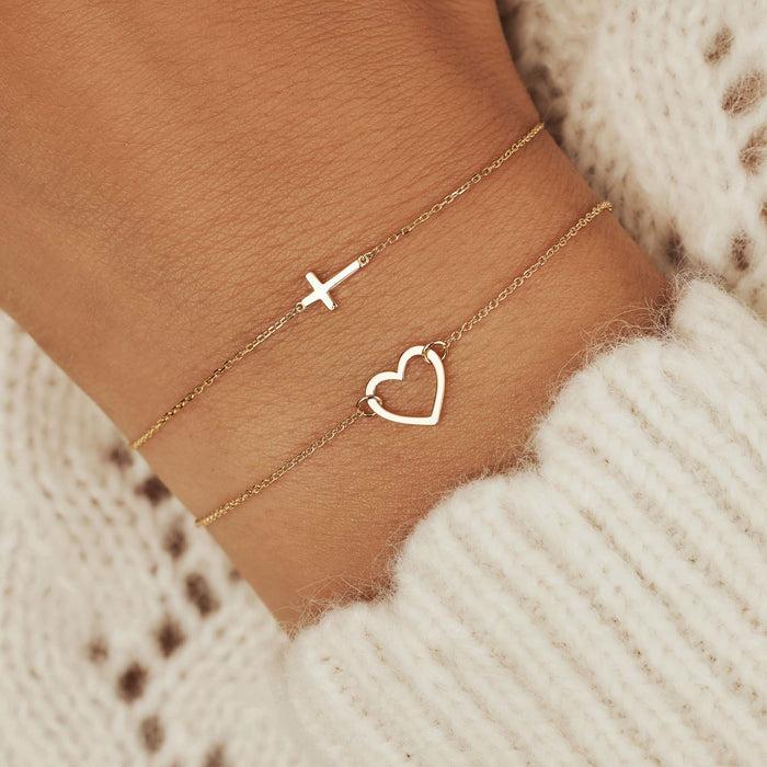 Isabel Bernard Belleville Amore Bracelet En Or 14 Carats Avec Cœur