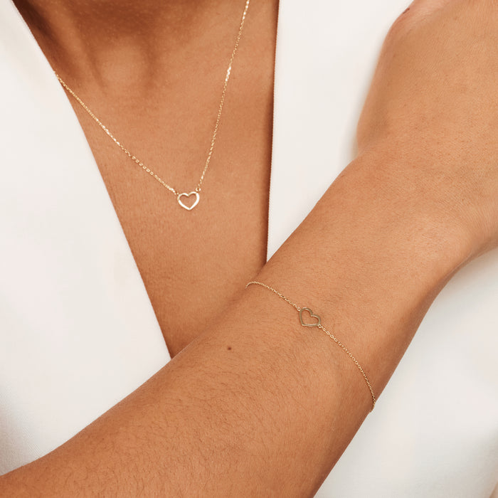 Isabel Bernard Belleville Amore Collier En Or 14 Carats Avec Coeur