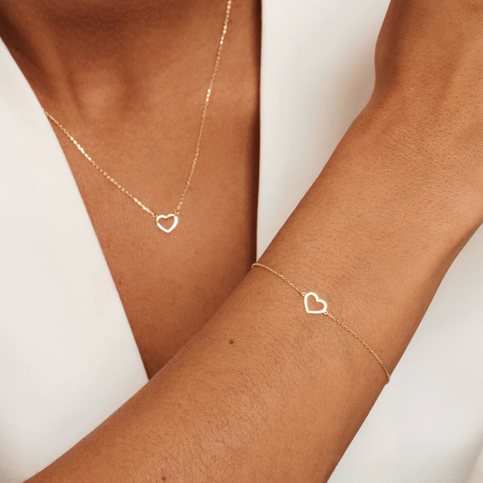 Isabel Bernard Belleville Amore Collier En Or 14 Carats Avec Coeur