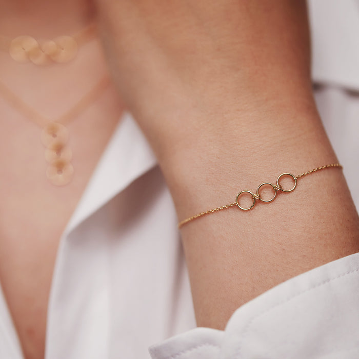 Isabel Bernard Belleville Anna Bracelet En Or 14 Carats Avec Cercles